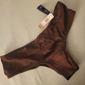 NWT Victoria's Secret Brown Cheeky Panties
